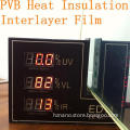 heat insulation pvb laminating film for automotive glass